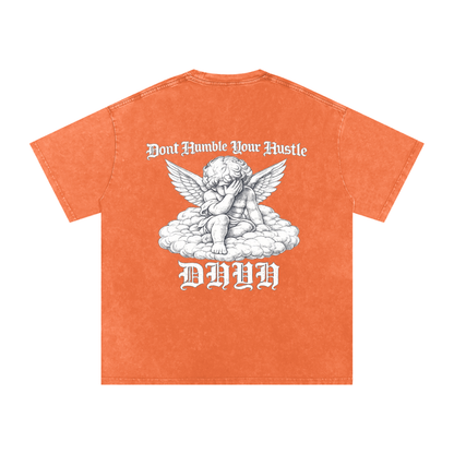 Snow Washed Oversized Cotton T-Shirt