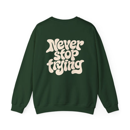 Exclusive Forest Green/Creme- "Never Stop Trying" Don't Humble Your Hustle™
