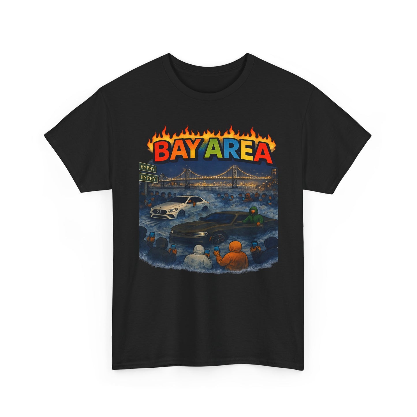ADULT UNISEX Black- Bay Tee