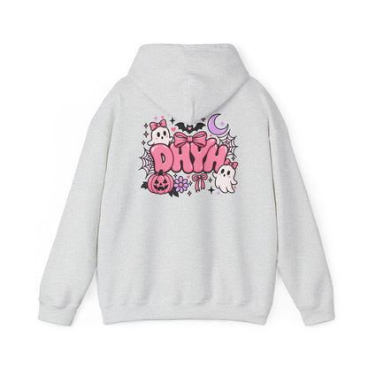 WOMENS- Pink Halloween Themed "DHYH" Hoodie