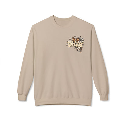 WOMENS— Cream Halloween Themed "DHYH" Crewneck
