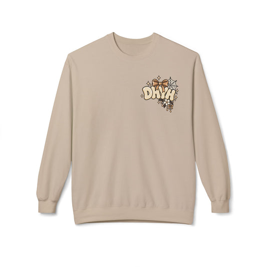 WOMENS— Cream Halloween Themed "DHYH" Crewneck