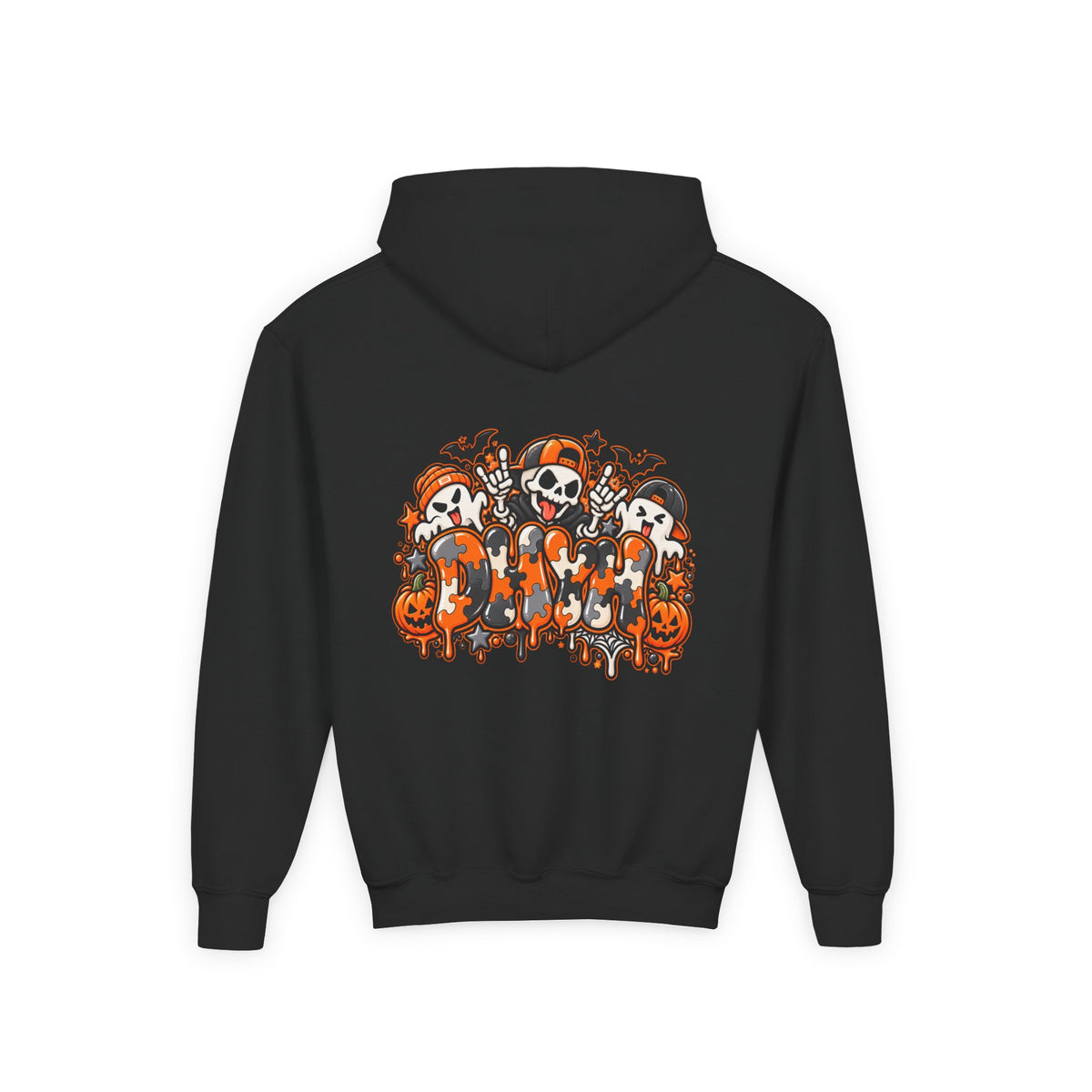 BOYS- Orange Autism Halloween Themed DHYH Hoodie