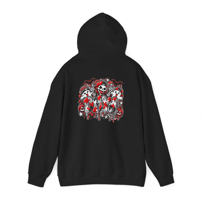 ADULT UNISEX- Red Autism Halloween Themed "DHYH" Hoodie