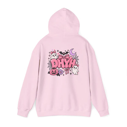 WOMENS- Pink Halloween Themed "DHYH" Hoodie