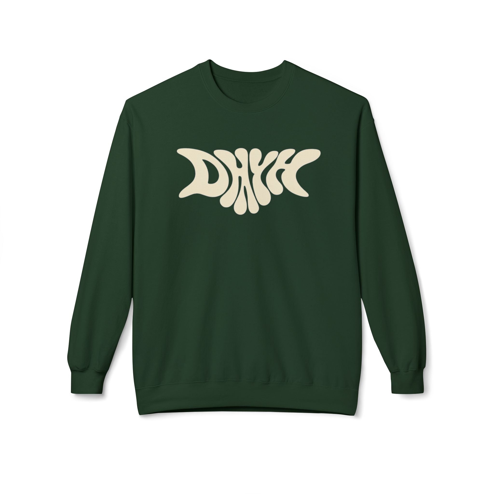 LOOSE FIT Forest Green/Creme – DHYH Crewneck