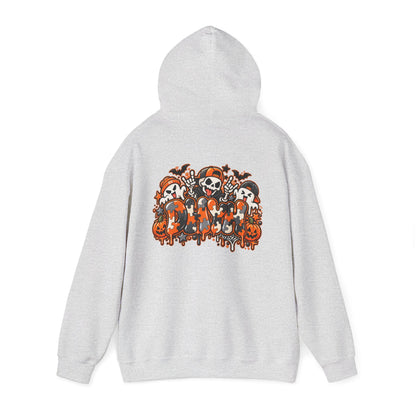 ADULT UNISEX- Orange Autism Halloween Themed "DHYH" Hoodie