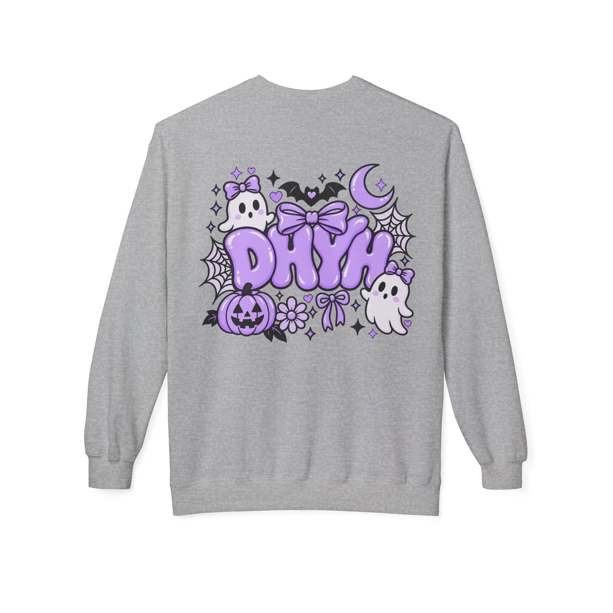 WOMENS — Purple Halloween Themed "DHYH" Crewneck