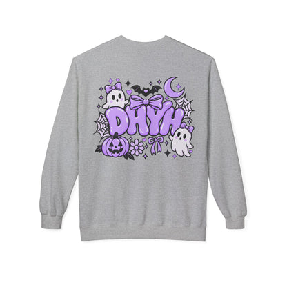 WOMENS — Purple Halloween Themed "DHYH" Crewneck