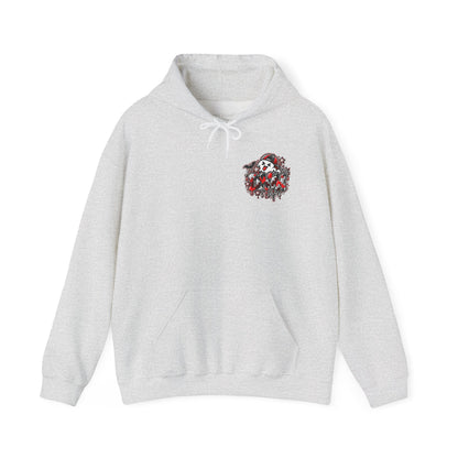 ADULT UNISEX- Red Autism Halloween Themed "DHYH" Hoodie