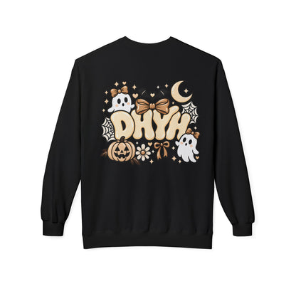 WOMENS— Cream Halloween Themed "DHYH" Crewneck