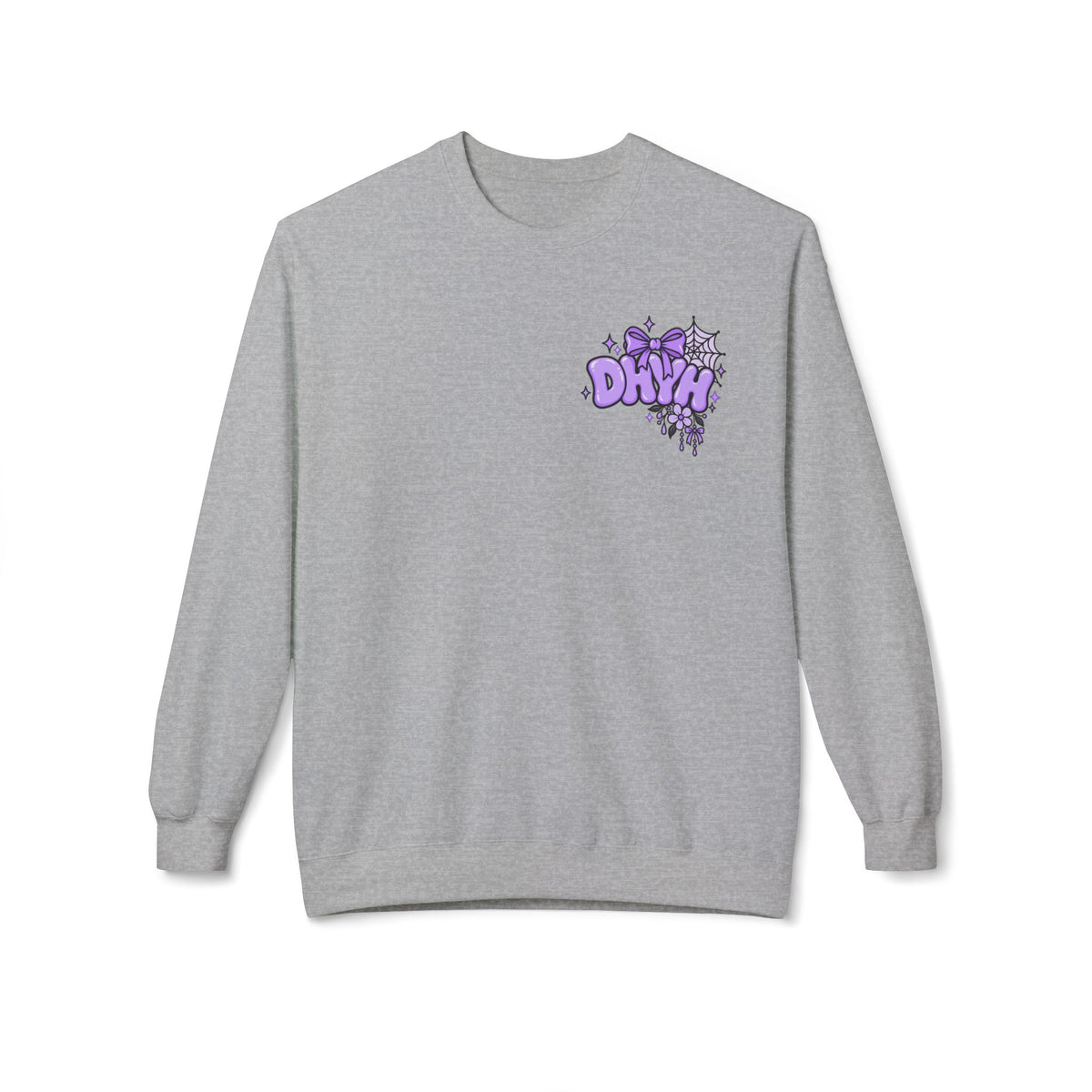 WOMENS — Purple Halloween Themed "DHYH" Crewneck