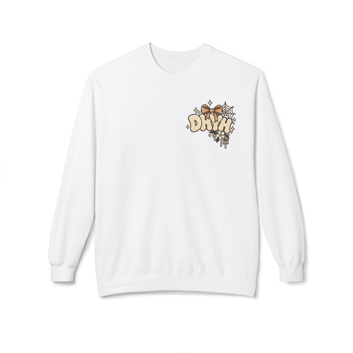 WOMENS— Cream Halloween Themed "DHYH" Crewneck