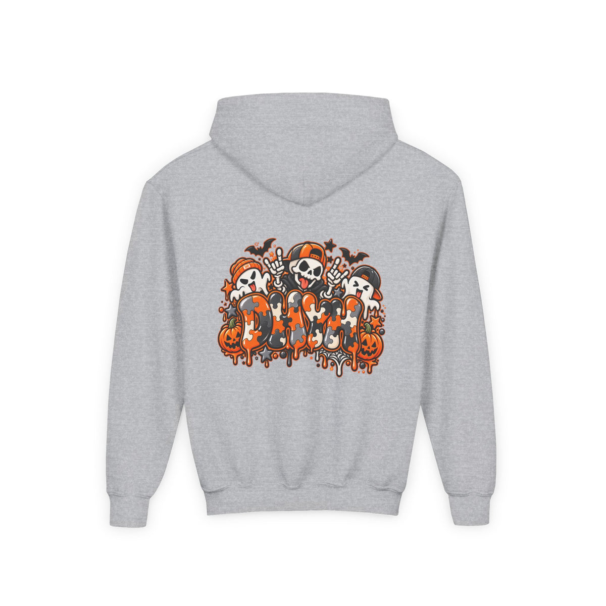 BOYS- Orange Autism Halloween Themed DHYH Hoodie