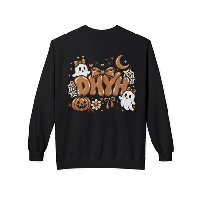 WOMENS — Brown Halloween Themed "DHYH" Crewneck