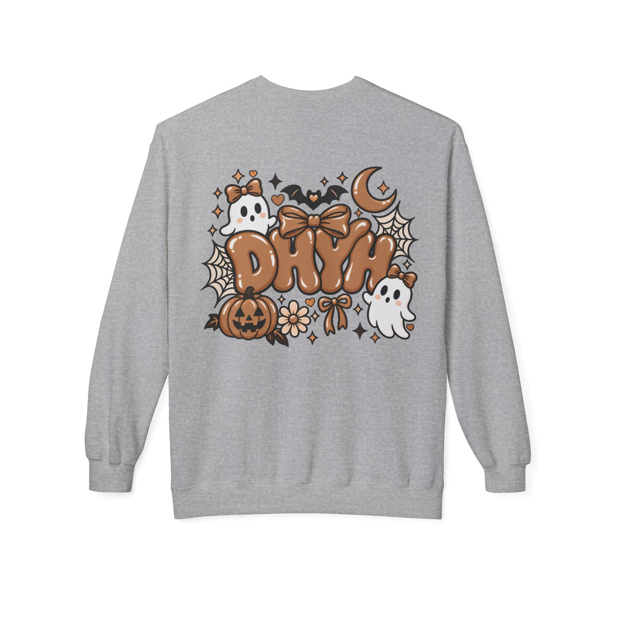 WOMENS — Brown Halloween Themed "DHYH" Crewneck