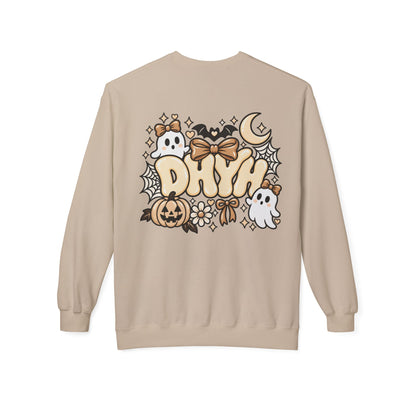 WOMENS— Cream Halloween Themed "DHYH" Crewneck