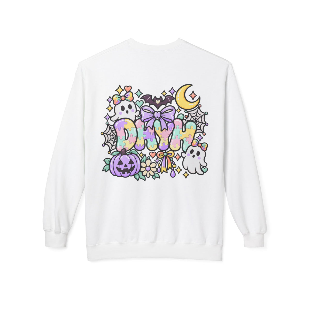 WOMENS— Autism Halloween Themed "DHYH" Crewneck