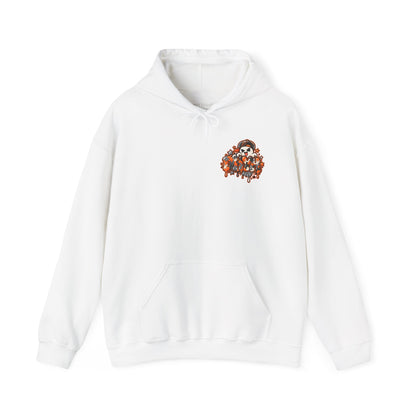 ADULT UNISEX- Orange Autism Halloween Themed "DHYH" Hoodie