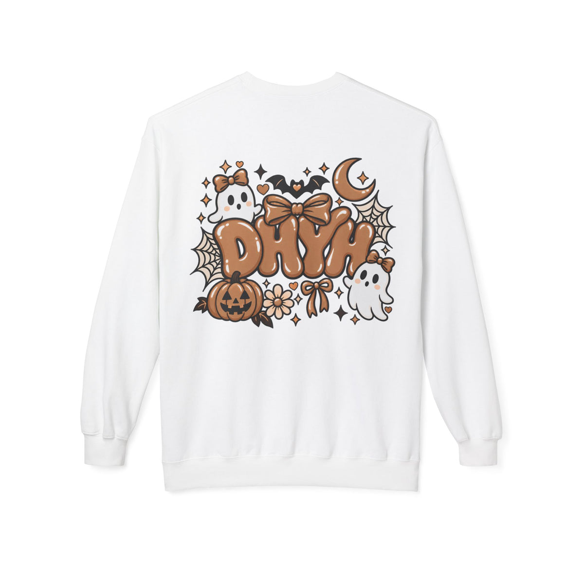 WOMENS — Brown Halloween Themed "DHYH" Crewneck