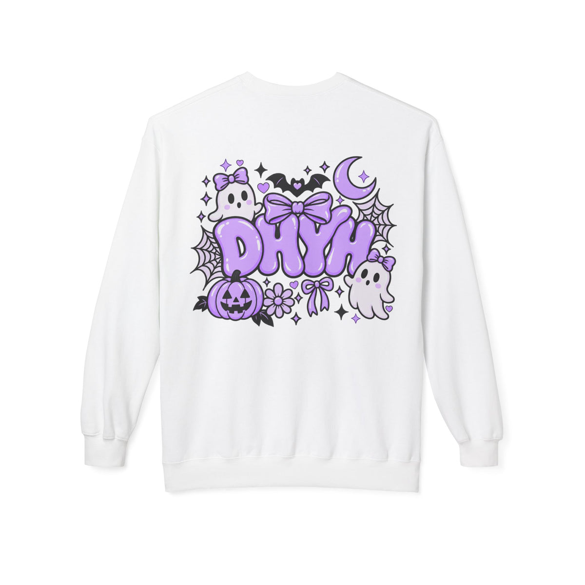 WOMENS — Purple Halloween Themed "DHYH" Crewneck