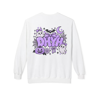 WOMENS — Purple Halloween Themed "DHYH" Crewneck