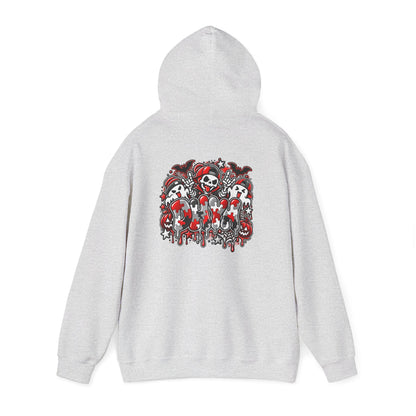 ADULT UNISEX- Red Autism Halloween Themed "DHYH" Hoodie