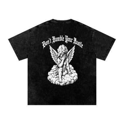 Snow Washed Angel Oversized Cotton T-Shirt