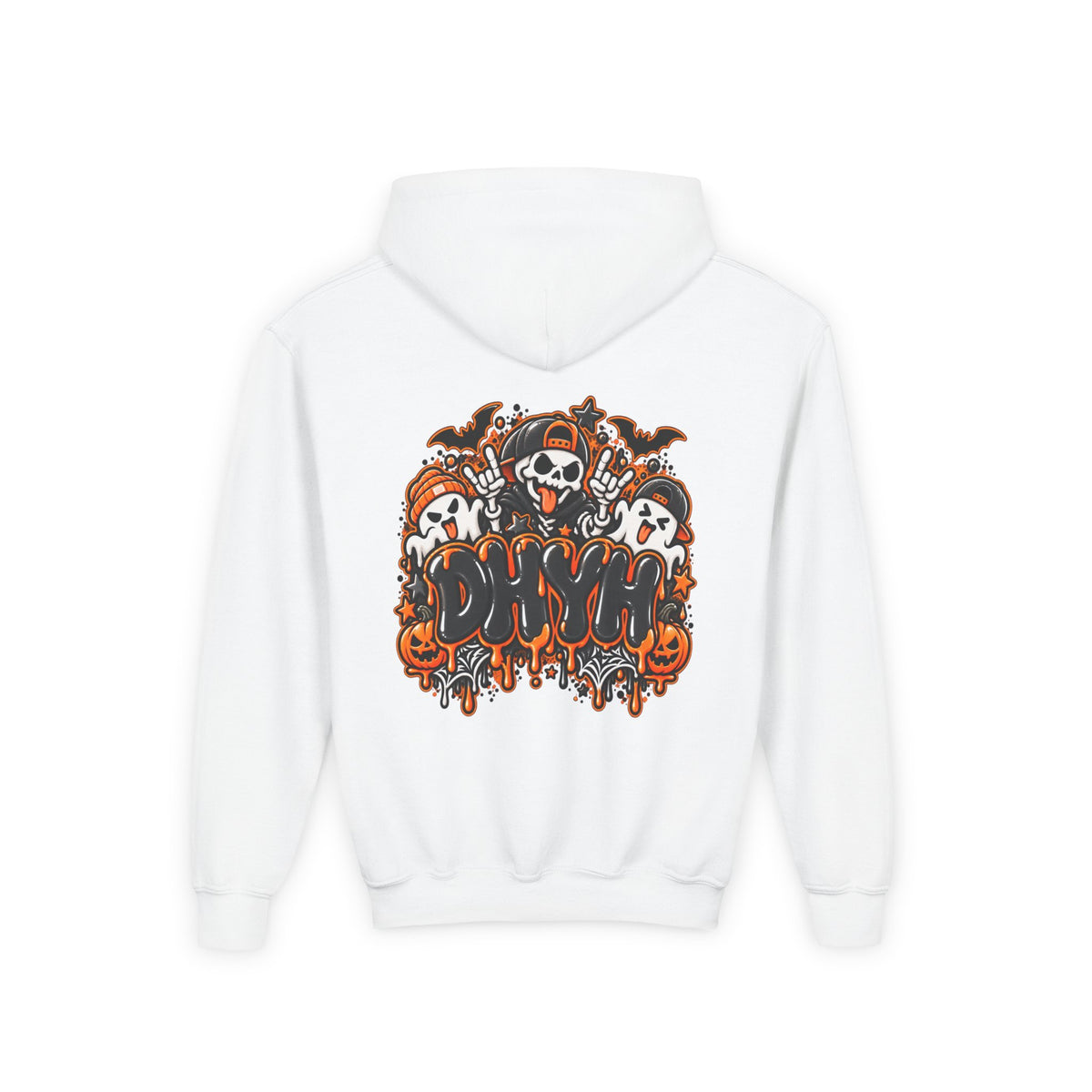 BOY'S- Orange Halloween Themed DHYH Hoodie
