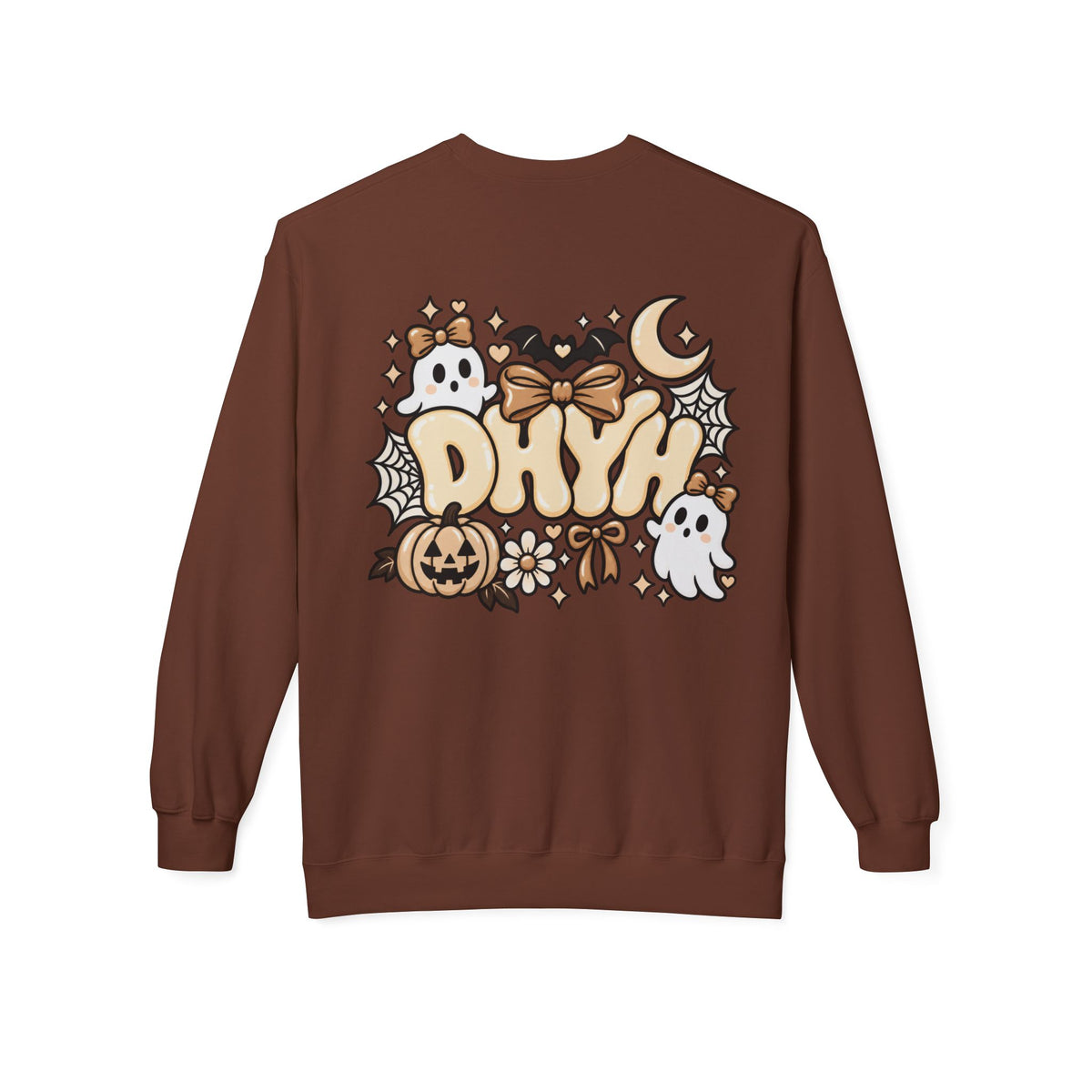 WOMENS— Cream Halloween Themed "DHYH" Crewneck