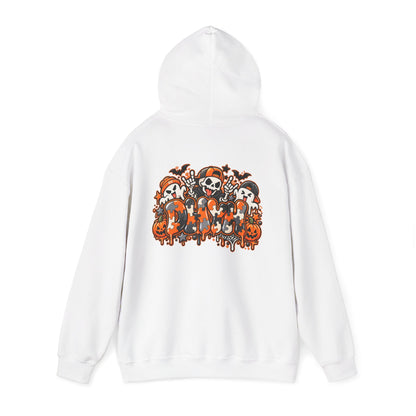 ADULT UNISEX- Orange Autism Halloween Themed "DHYH" Hoodie