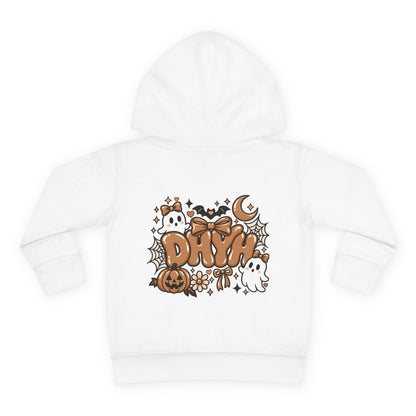 TODDLER GIRLS — Cute Black Halloween Ghosts "Dawn" Pullover