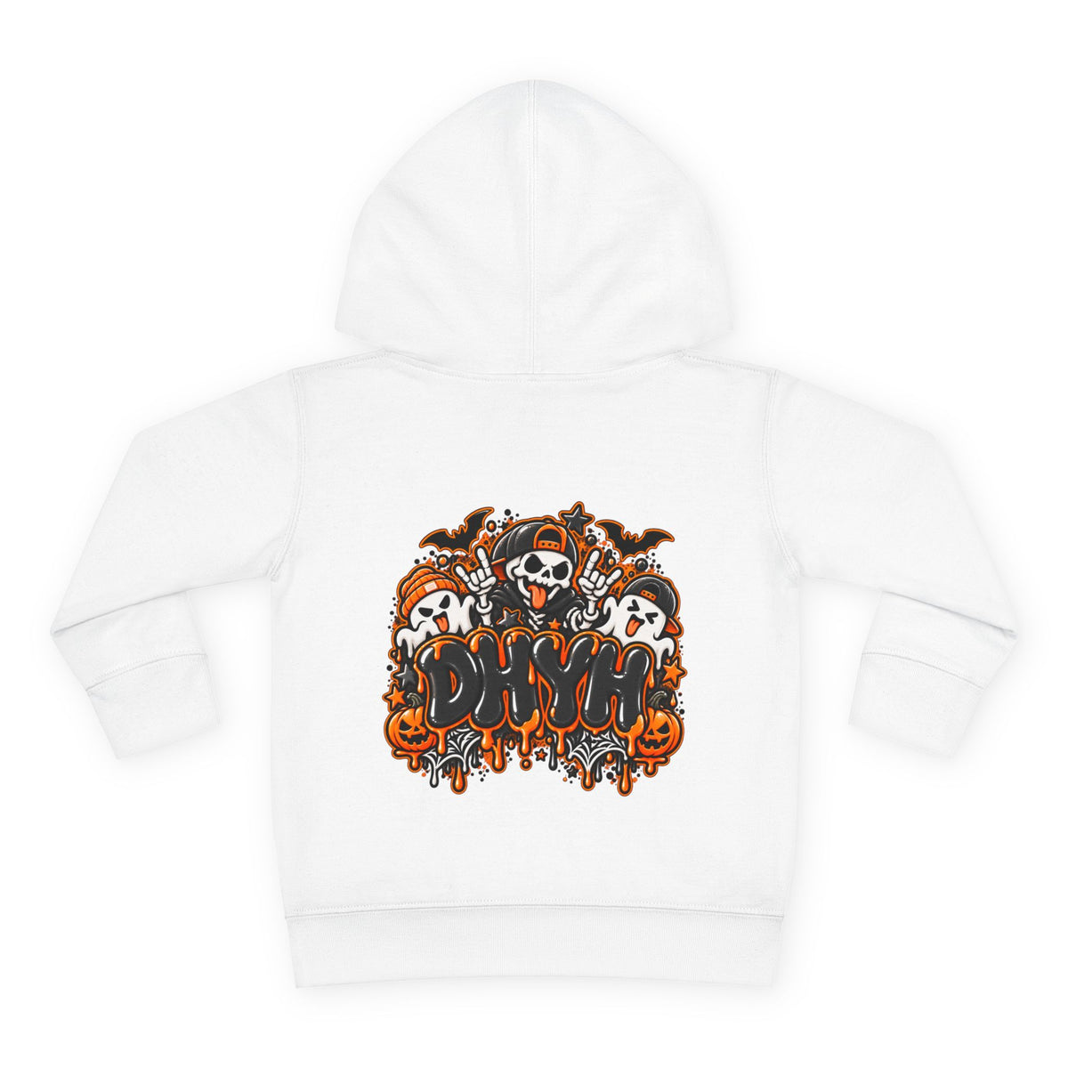 TODDLER BOYS — Orange Halloween Themed "DHYH" Hoodie