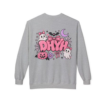 WOMEN'S — Pink Halloween Themed "DHYH" Hoodie
