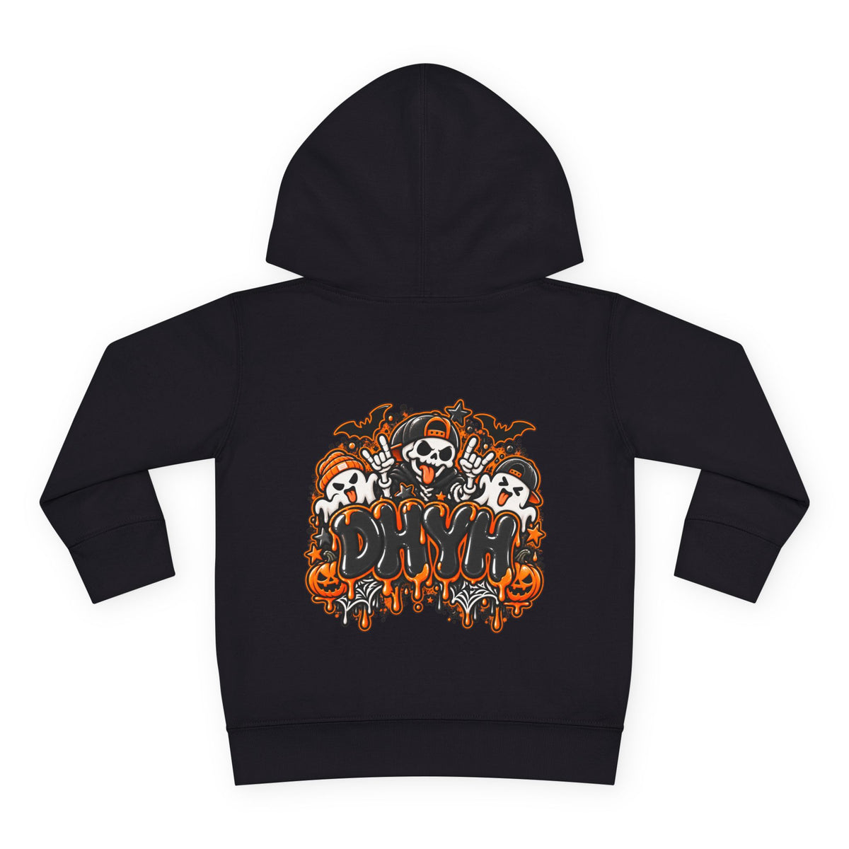 TODDLER BOYS — Orange Halloween Themed "DHYH" Hoodie