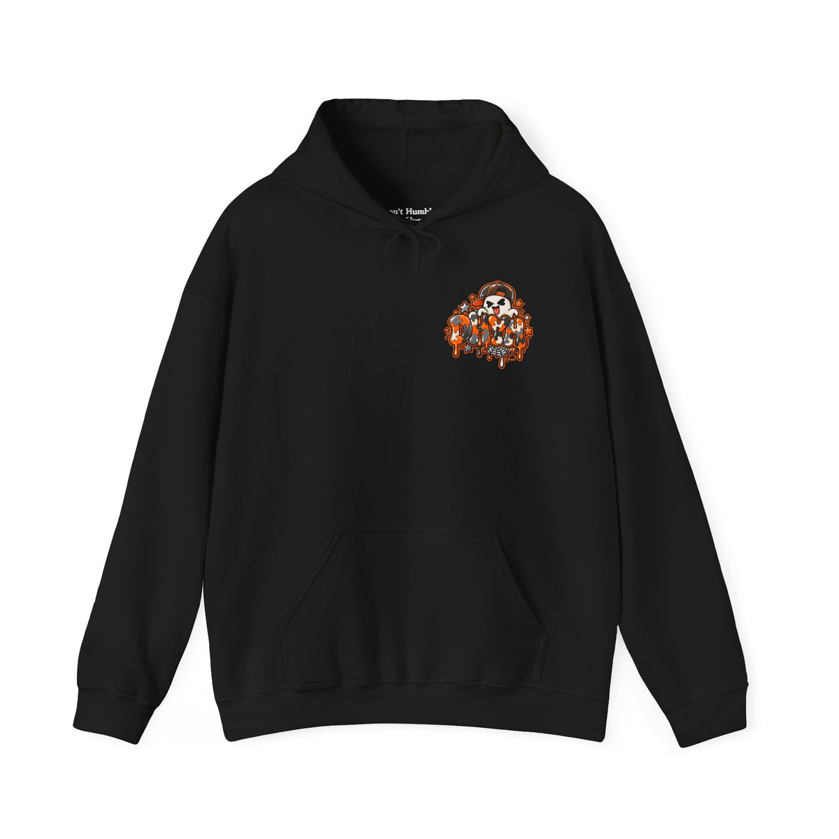ADULT UNISEX- Orange Autism Halloween Themed "DHYH" Hoodie