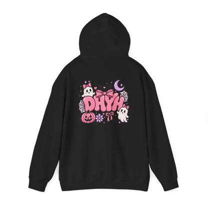 WOMENS- Pink Halloween Themed "DHYH" Hoodie