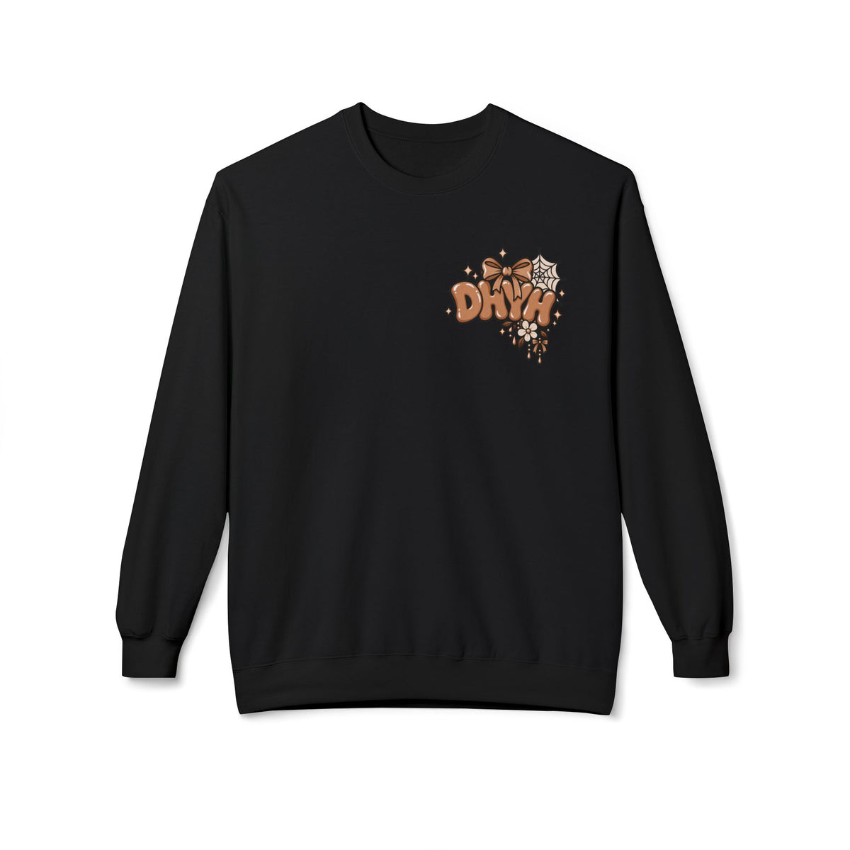WOMENS — Brown Halloween Themed "DHYH" Crewneck