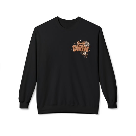 WOMENS — Brown Halloween Themed "DHYH" Crewneck