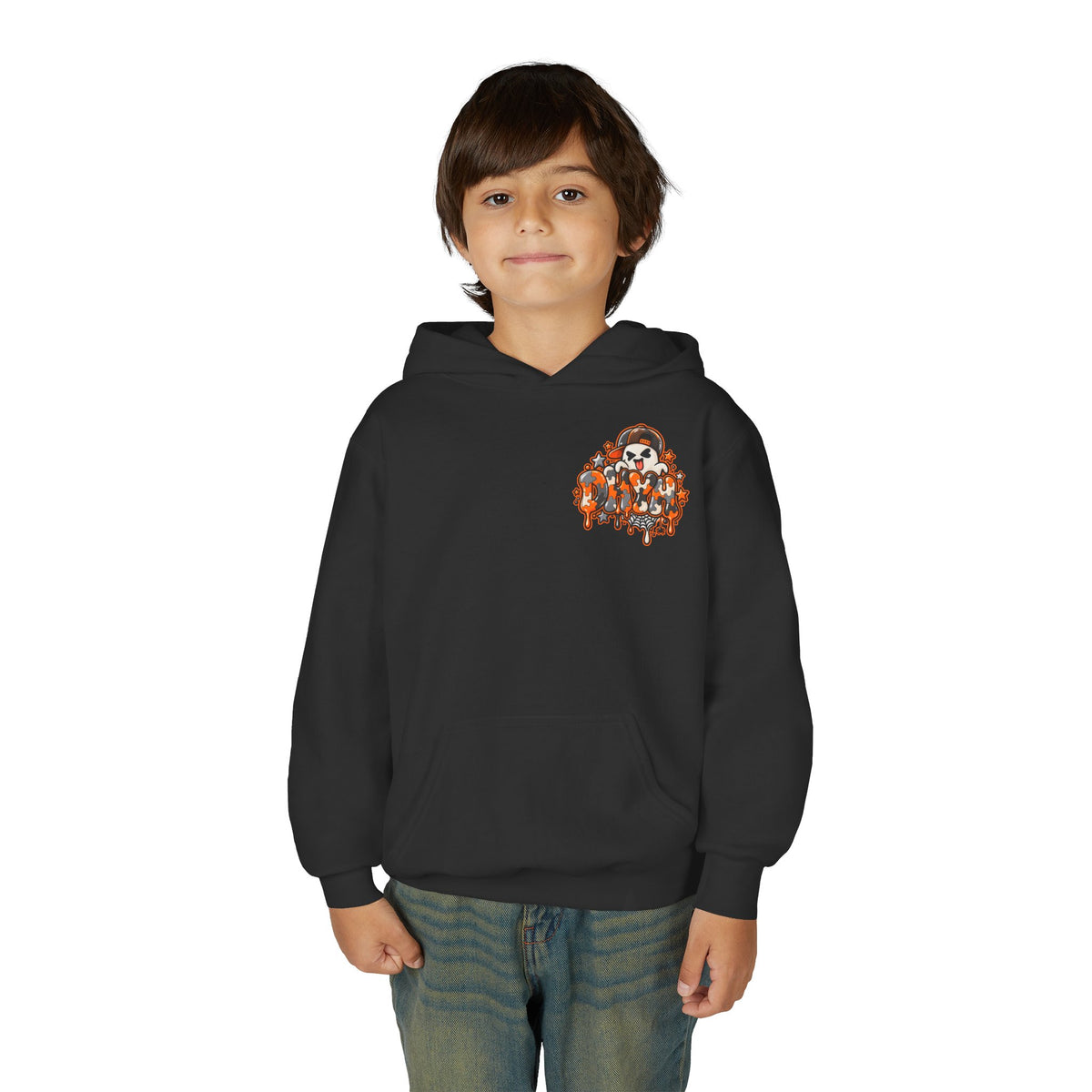 BOYS- Orange Autism Halloween Themed DHYH Hoodie