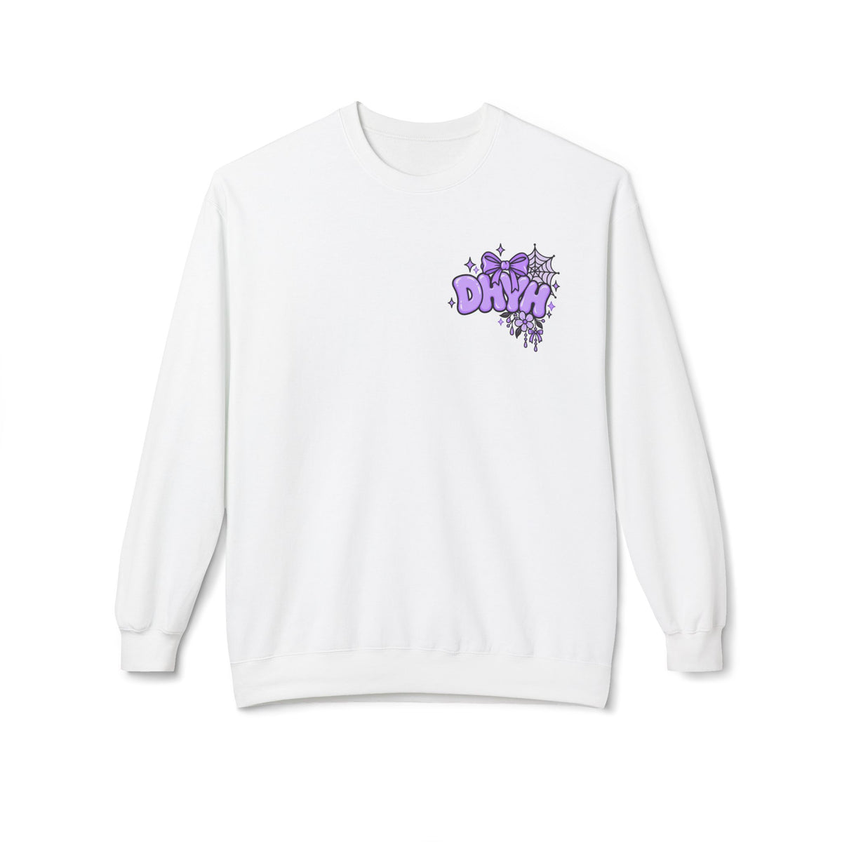 WOMENS — Purple Halloween Themed "DHYH" Crewneck