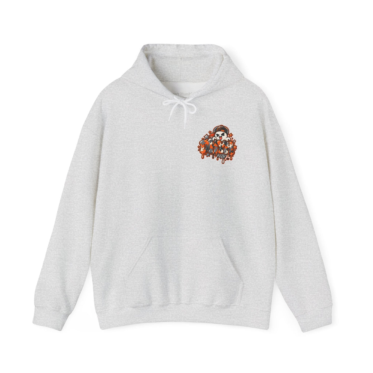 ADULT UNISEX- Orange Autism Halloween Themed "DHYH" Hoodie