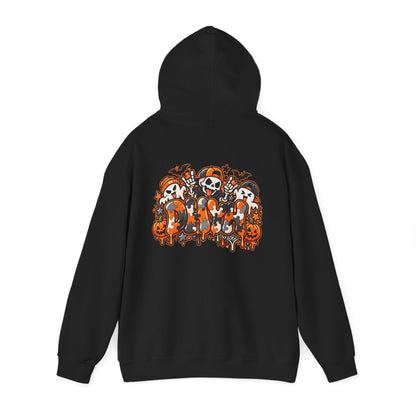 ADULT UNISEX- Orange Autism Halloween Themed "DHYH" Hoodie