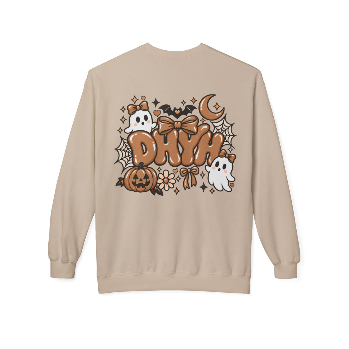 WOMENS — Brown Halloween Themed "DHYH" Crewneck