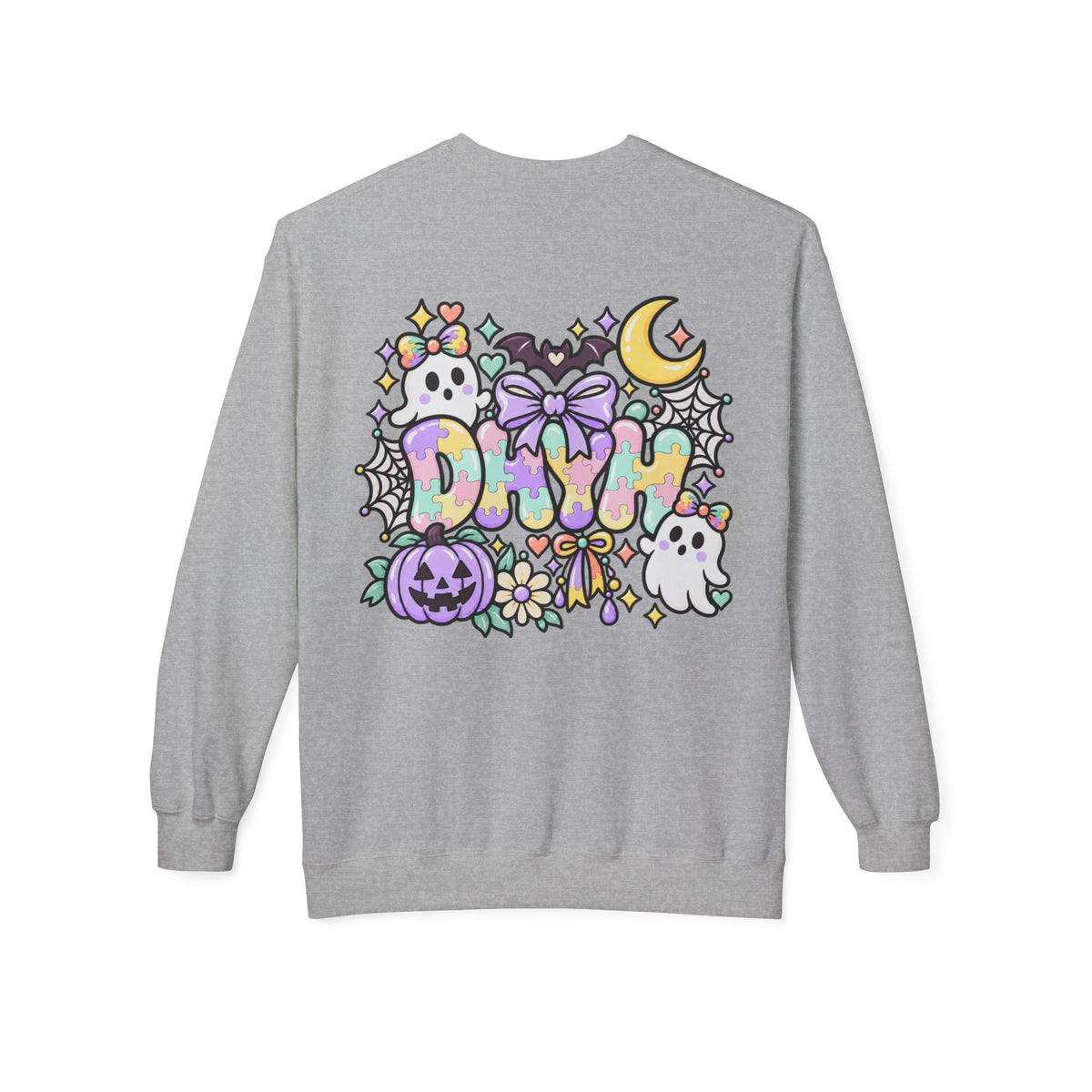 WOMENS— Autism Halloween Themed "DHYH" Crewneck