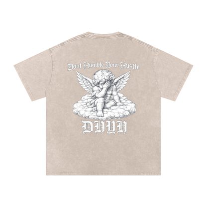Snow Washed Oversized Cotton T-Shirt