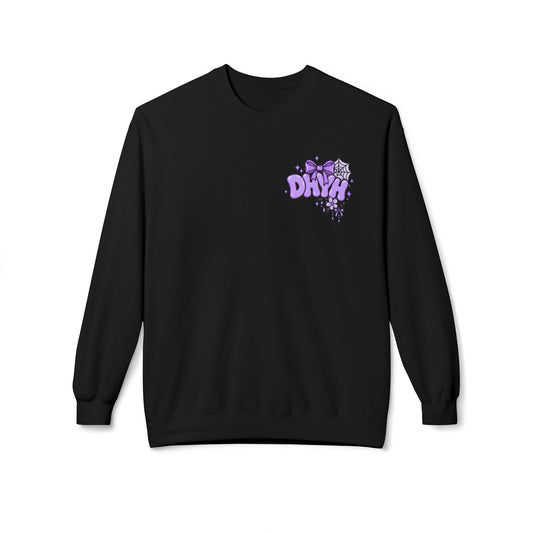 WOMENS — Purple Halloween Themed "DHYH" Crewneck
