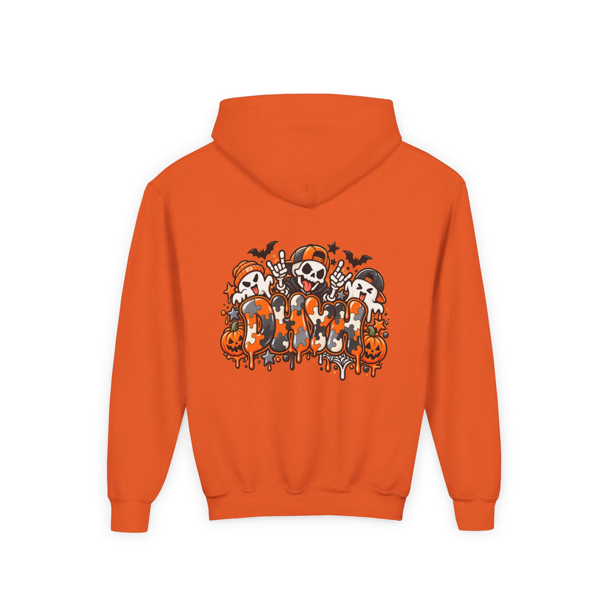 BOYS- Orange Autism Halloween Themed DHYH Hoodie