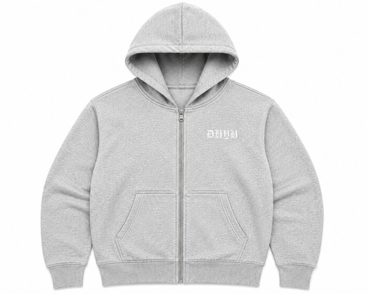 MENS- Grey Don’t Humble Your Hustle Angel Zip Hoodie