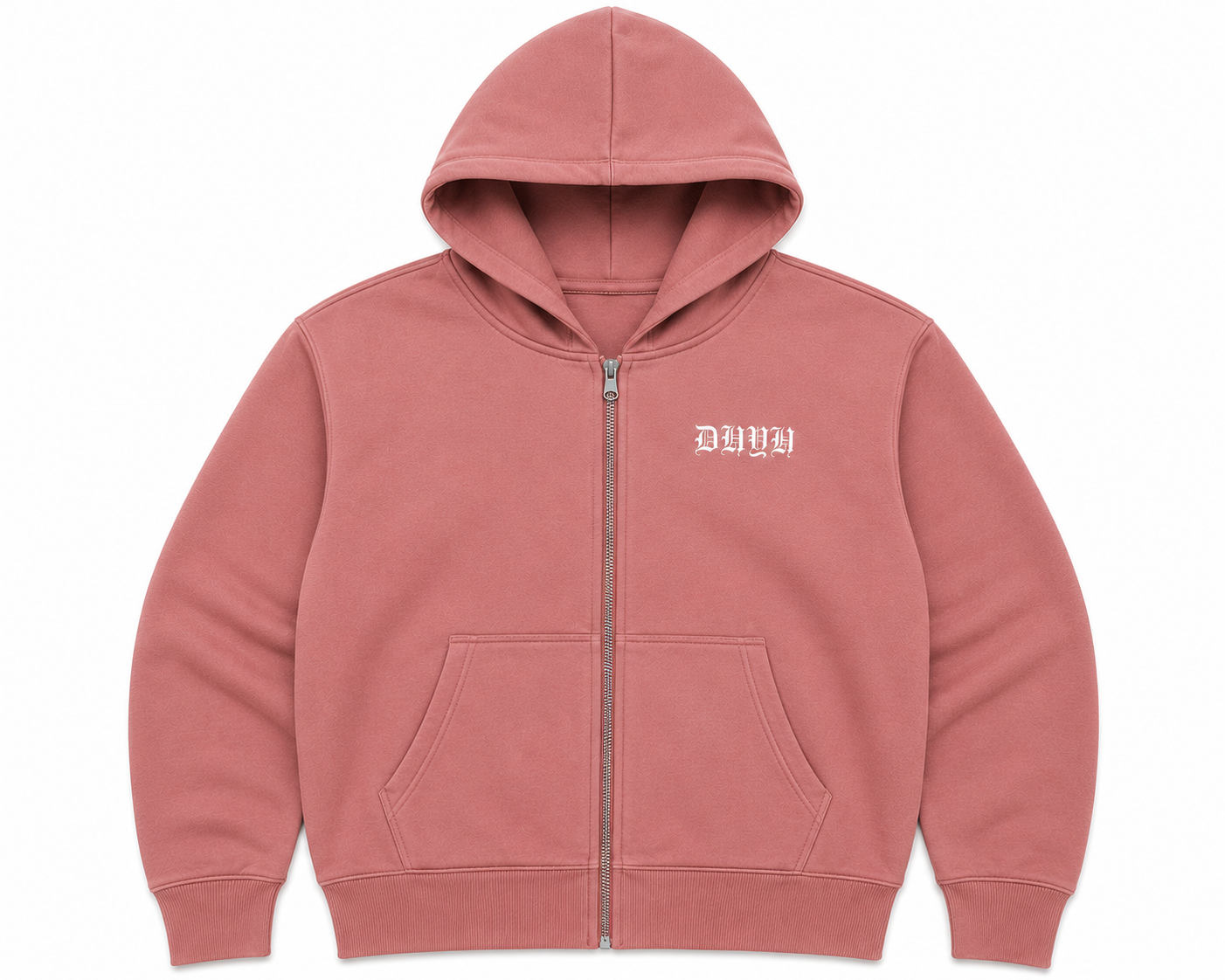 MENS- Dusty Rose Don’t Humble Your Hustle Angel Zip Hoodie